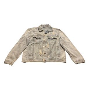 Navy Yard, Light Denim Jacket, NWOT, size Medium, small mark on back, $60